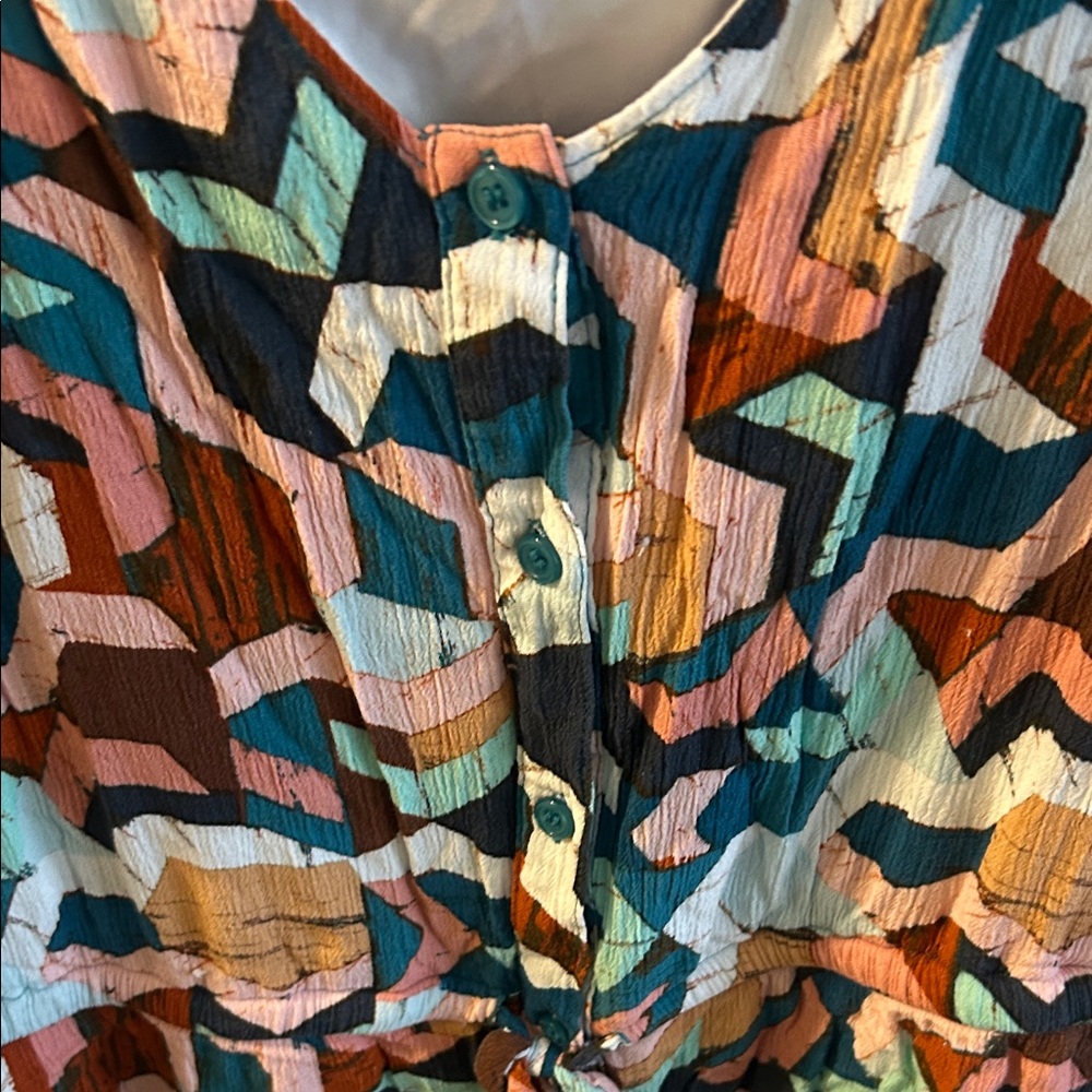 Lane Bryant Multicolor Chevron Romper Size 16 - Picture 3 of 6